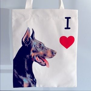 Doberman Art Canvas Bag
